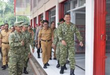 Dandim 0412/LU Sambut Kunjungan Kerja Pangdam XXI/Radin Inten Tinjau Kesiapan KDKMP dan Rapat Evaluasi