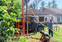 Atasi Kesulitan Air Bersih, Koramil 412-09/ABS Mulai Bangun Sumur Bor di Desa Kemalo Abung