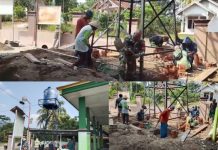 Atasi Krisis Air Bersih, Koramil Abung Timur Bangun Sumur Bor dengan Toren Raksasa Kapasitas 5.000 Liter