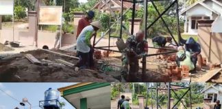 Atasi Krisis Air Bersih, Koramil Abung Timur Bangun Sumur Bor dengan Toren Raksasa Kapasitas 5.000 Liter
