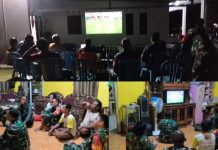 Terbuka Untuk Umum : Nobar Piala Dunia 2026 Digelar Serentak di Seluruh Jajaran Koramil Kodim 0412/LU