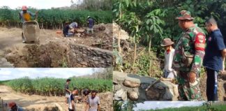 Sinergi TNI–Masyarakat, Koramil 412-01/Tuba Tengah Lanjutkan Pembangunan Jembatan ARMCO di Tiyuh Mekar Asri