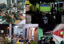 Warga Padati Nobar Argentina vs Inggris yang Digelar Serentak oleh Jajaran Kodim 0412/LU