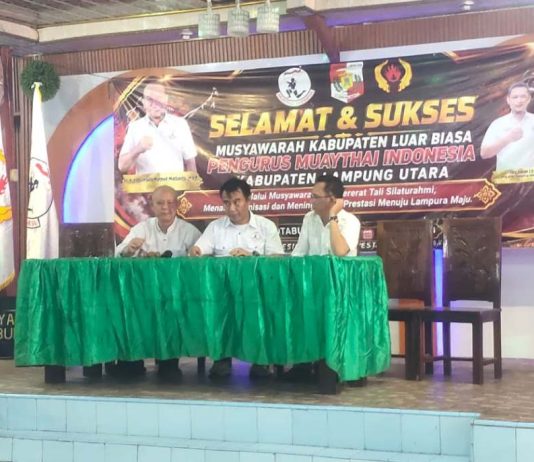 Laksamana Bangsawan Terpilih Menjadi ketua Pengcab Muaythai Lampura”