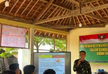 Sasaran Non-Fisik TMMD ke-129 : Kodim 0412/LU Gelar Penyuluhan Bela Negara, UU Perkawinan, dan Bahaya Narkoba di Desa Baru Raharja