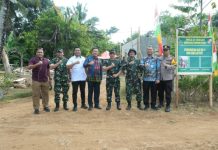 Dandim 0412/LU Letkol Inf Roni Faturohman Dampingi Danrem 043/Gatam Tinjau TMMD ke-129 di Lampung Utara