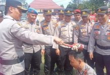 Sebanyak 67 Personel Polres Lampung Utara Resmi Naik Pangkat, Kapolres: Ini Wujud Dedikasi
