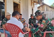 Hadirnya Tim Kesehatan Satgas TMMD Kodim 0412/LU Disambut Antusias Warga Desa Baru Raharja