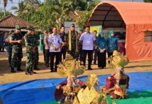Kasdim 0412/LU Sambut dan dampingi Tim Wasev Tinjau TMMD ke 129 Kodim 0412/Lampung Utara
