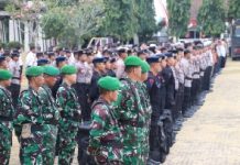 Perkuat Sinergitas Penanganan Karhutla, Kodim 0412/LU Ikuti Apel Gelar Pasukan