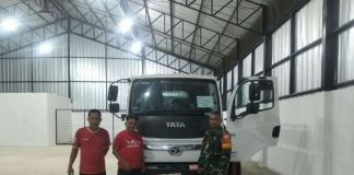 Babinsa Koramil 412-05/TBU Dampingi Penyerahan Kendaraan Operasional KDKMP