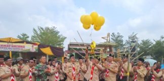 Babinsa Gunung Agung Hadiri Hari Pramuka ke-65, Perkuat Pembinaan Generasi Muda