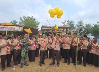 Babinsa Gunung Agung Hadiri Hari Pramuka ke-65, Perkuat Pembinaan Generasi Muda