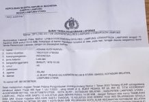 Korban Penganiayaan, Adhan Hudi Nunyai Lapor Polres Lampung Utara