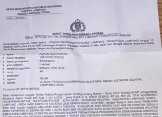 Korban Penganiayaan, Adhan Hudi Nunyai Lapor Polres Lampung Utara