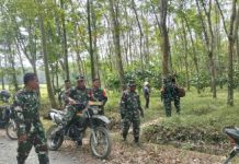 Antisipasi Bencana Musim Kemarau, Babinsa Koramil 412-05/TBU Sisir Lahan Rawan Kebakaran di Tubaba