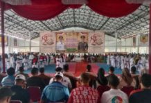 Dandim 0412/LU Letkol Inf Roni Faturohman Support Kejuaraan Karate di Tubaba