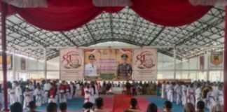 Dandim 0412/LU Letkol Inf Roni Faturohman Support Kejuaraan Karate di Tubaba