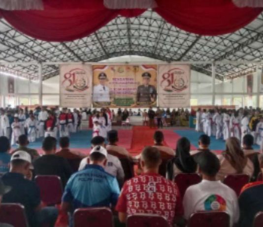 Dandim 0412/LU Letkol Inf Roni Faturohman Support Kejuaraan Karate di Tubaba
