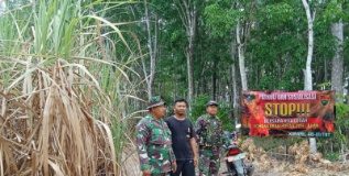 Cegah Karhutla Meluas, Babinsa Koramil 412-01/TBT Gencarkan Patroli dan Sosialisasi