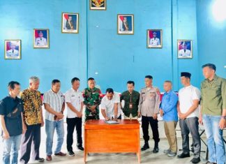 Babinsa Turun Langsung! Pengambilan Nomor Urut Calon Kepalo Tiyuh Makarti Berlangsung Aman dan Kondusif