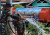 KODIM 0412/LU Salurkan Bantuan Air Bersih untuk Warga Terdampak Kemarau di Kotabumi