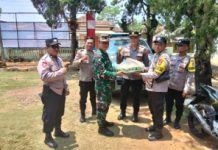 Pererat Soliditas TNI-Polri, Kapolsek Tanjung Raja Sambangi Makoramil 412-10/TJR Berikan Ucapan Selamat HUT TNI ke-81