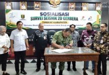 Dukung Ketahanan Energi Nasional, Pabung Tubaba Kodim 0412/LU Hadiri Sosialisasi Survei Seismik 2D Gerbera