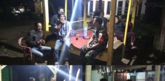 Babinsa Serka Salmiah Sambangi Pos Kamling, Ajak Warga Perkuat Keamanan Lingkungan dan Cegah Karhutla
