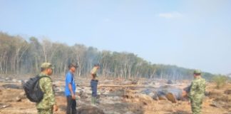 Kebakaran Lahan di Abung Selatan Padam, Babinsa Pastikan Tak Ada Titik Api Susulan