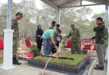 Ziarah ke Makam Orang Tua, Pangdam XXI/RI Tinjau Pembangunan Koramil dan Rumah Dinas di Lampung Utara