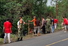 Sampah Menumpuk di Pinggir Jalinsum, Koramil 412-07/ABB Kerahkan Tim Gabungan Bersihkan Bumi Nabung